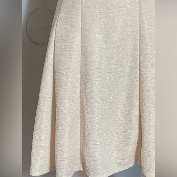 Established in 1962, Women's Midi Dress, Size Ivory with Silver Sparkles Size 8 - Picture 2 of 11
